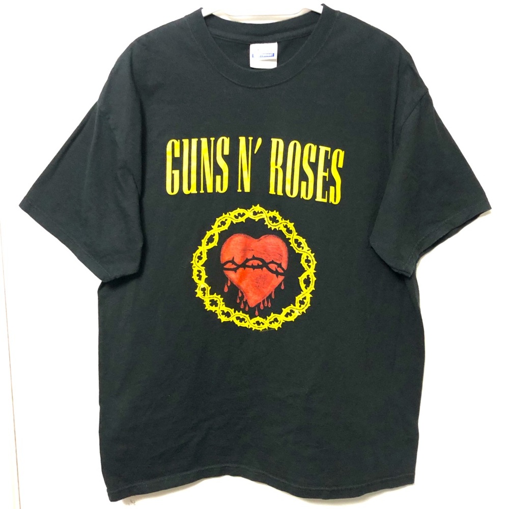 VINTAGE GUNS AND ROSES BAND TEE TOUR MERCH T SHIRT OFFICIAL LICENSED LOGO LARGE